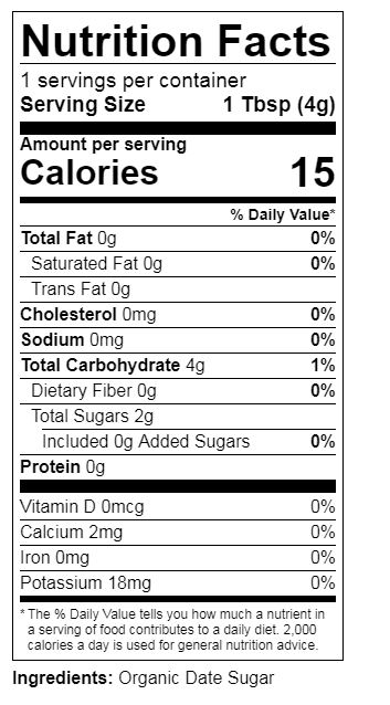 Sugar – Date Sugar – Pantry Goods